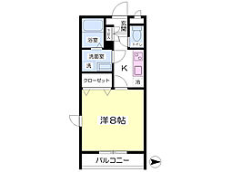 フォレストメゾン浦和仲町 1Kの間取図画像