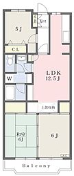 HILLTOP南与野B 3LDKの間取図画像