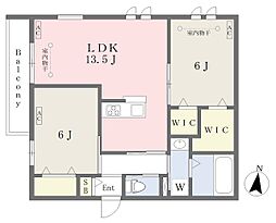 Lacerise 2LDKの間取図画像