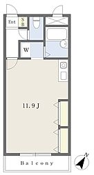 N-BOX ワンルームの間取図画像