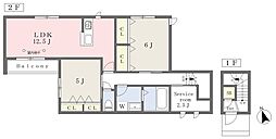 間取図画像 2SLDK