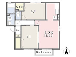 ピオーネ 2LDKの間取図画像