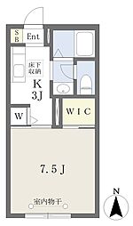 ジュネス西川口 1Kの間取図画像
