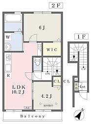ヴェルデ・ラーナ 2LDKの間取図画像