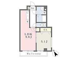 ライオンズハイツ3号棟 1LDKの間取図画像