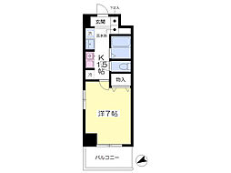 ソレアードIII 3階1Kの間取り