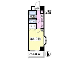 ソレアード・ドス 2階1Kの間取り