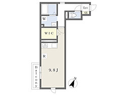 ベルヴィー ワンルームの間取図画像