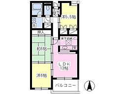 クレスト大島 3LDKの間取図画像