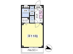 アデニューム中央 1Kの間取図画像