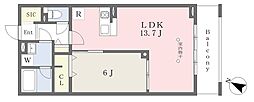 コンコードかみこ 1LDKの間取図画像