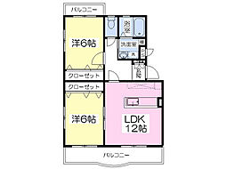 レジェン柴崎三番館 2LDKの間取図画像
