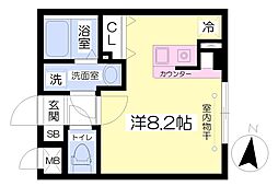 ステラ大宮東町 ワンルームの間取図画像
