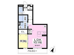 ソフィア・デジナーレ 1LDKの間取図画像