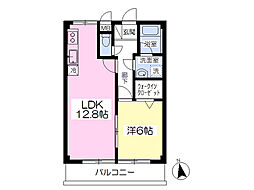 メゾン・パルテール 1LDKの間取図画像