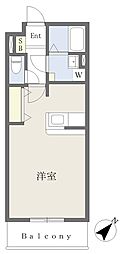 ベルガーデン北上尾B棟 ワンルームの間取図画像