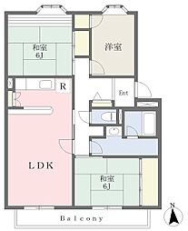 アクシーズ大和田 3LDKの間取図画像