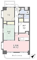 岡安ビル 2SLDKの間取図画像