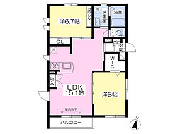 間取図画像 2LDK