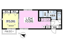 クラヴィエ瀬崎 1LDKの間取図画像