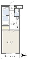 アン・ソレイユ2 1Kの間取図画像