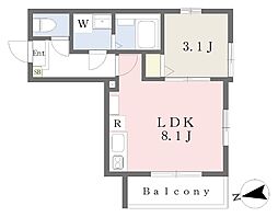 名古屋ハイツ 1LDKの間取図画像