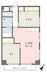 カトルセゾン 2LDKの間取図画像