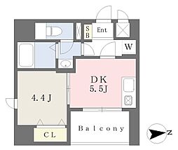 ラスタ草加 1DKの間取図画像