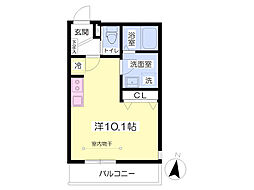 Y-forest2 ワンルームの間取図画像