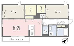 竜家 2LDKの間取図画像
