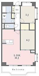 西武池袋線 富士見台駅 徒歩4分の賃貸マンション 3階2LDKの間取り