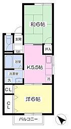 エミグラントB 2Kの間取図画像