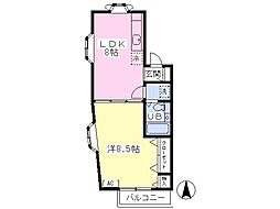 MBハイム2 1LDKの間取図画像