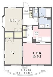 ブエナビスタ 2LDKの間取図画像