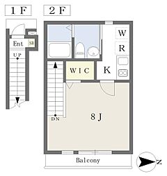 リヴェール・アイ 1Kの間取図画像