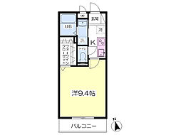 ノーブルコート 1Kの間取図画像