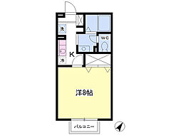 エスペランス 1Kの間取図画像