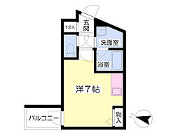 ＹＮＫ 2階ワンルームの間取り