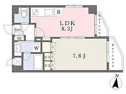 Ｏｒｃｈａｒｄ　ｇａｒｄｅｎ　武蔵藤沢 3階1LDKの間取り
