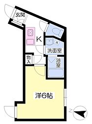 ＹＮＫ 1階1Kの間取り