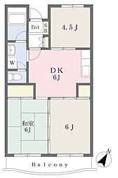 ドルチェ富士見 3DKの間取図画像