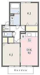 ルミエール 2DKの間取図画像
