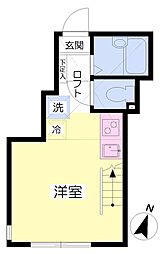 エクセレージ所沢 ワンルームの間取図画像