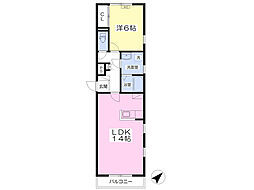 WESTステージKM 1LDKの間取図画像