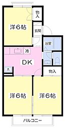 セジュール内野 3DKの間取図画像