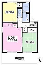 ウイングバード 2LDKの間取図画像