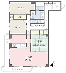 グランエクレール五橋 10階3LDKの間取り