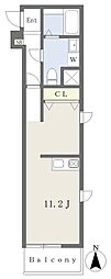 プラッツ南仙台2 ワンルームの間取図画像