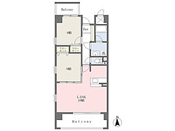 ガーデンコート富沢 2LDKの間取図画像