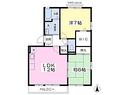 マキハウス3 2LDKの間取図画像